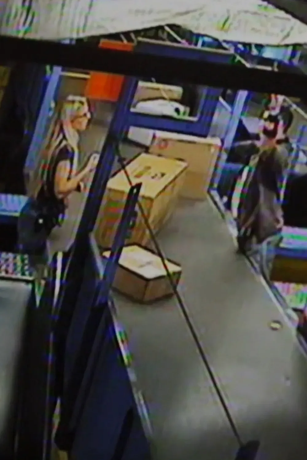 Surveillance video of Morgan Fox.